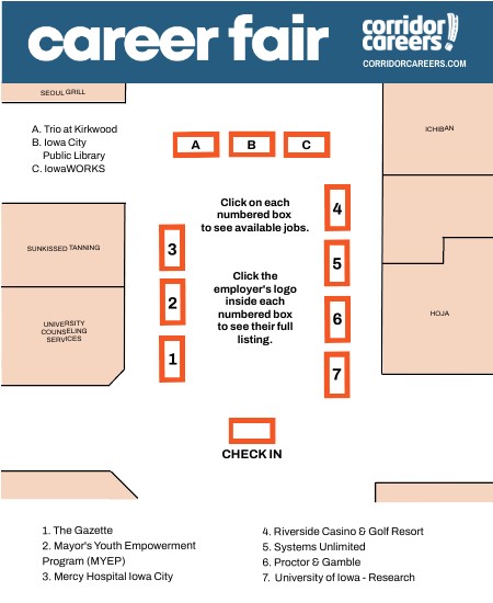 Career Fair Map Summer 2023 | Genially