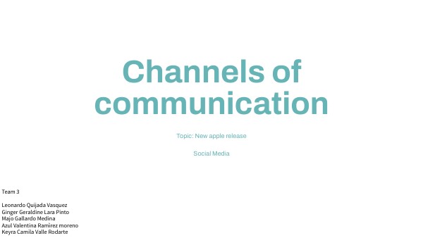 Communication channel