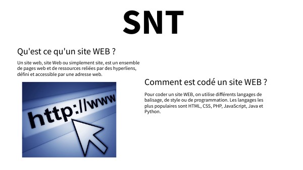 Le site WEB