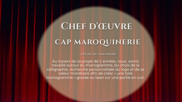 CHEF d'oeuvre TER CAP 2023