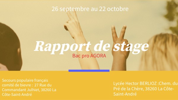 Rapport de stage septembre