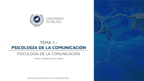Tema 1 - Psicología de la Comunicación | Genially