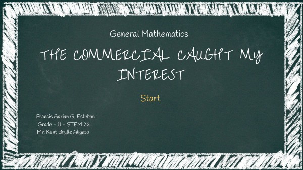 THE COMMERCIAL CAUGHT MY INTEREST | Genially