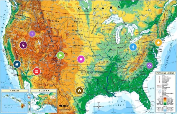 Interaktivní mapa USA | Genially