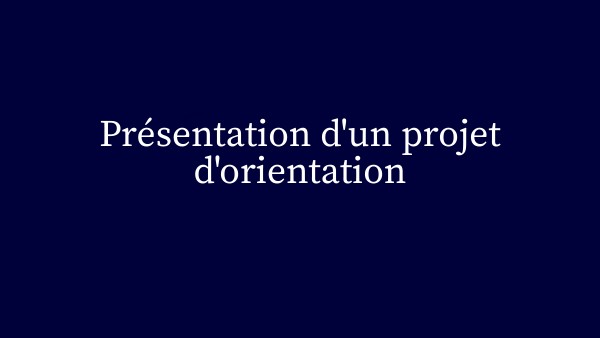 BASIC DARK PRESENTATION