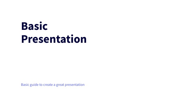 BASIC PRESENTATION