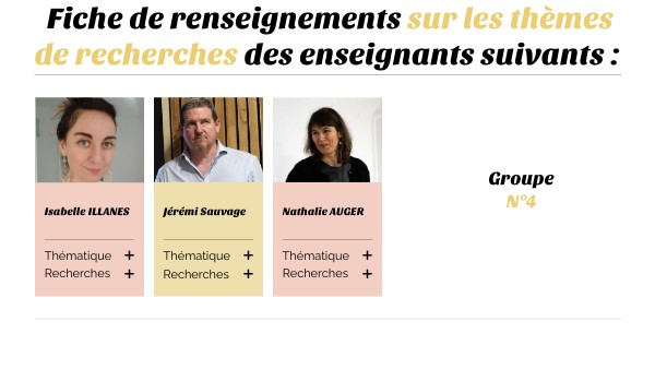 Présentation Groupe 4 | Genially