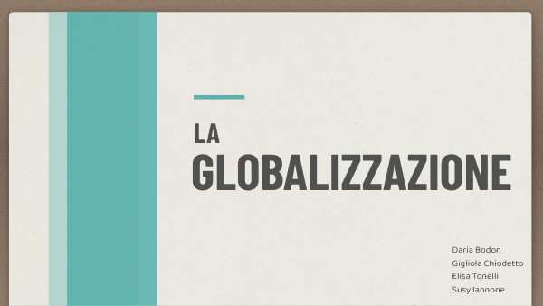 la globalizzazione | Genially