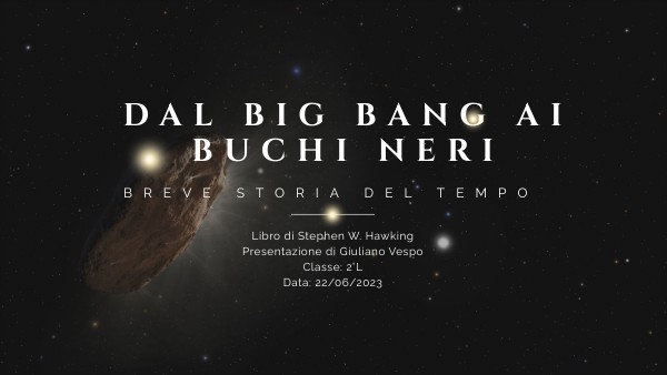 Dal Big Bang Ai Buchi Neri. Breve Storia Del Tempo Dal Big Bang ai buchi neri