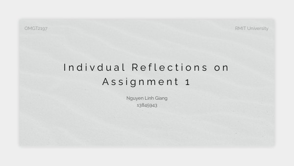 PMGS A1 Reflection | Genially