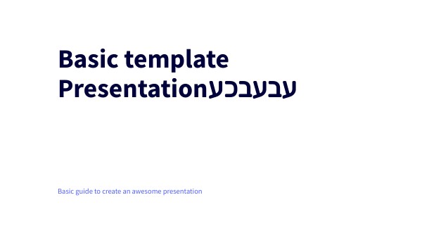 BASIC PRESENTATION | Genially