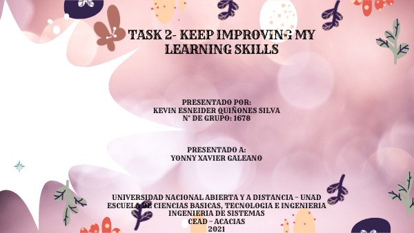 TASK 2 – KEEP IMPROVING MY LEARNING SKILLS