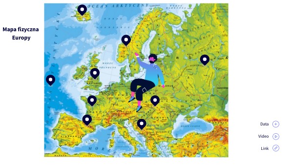 Mapa fizyczna Europy
