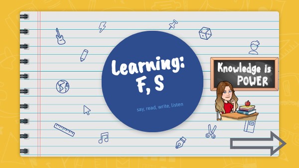 letters 3: f,s