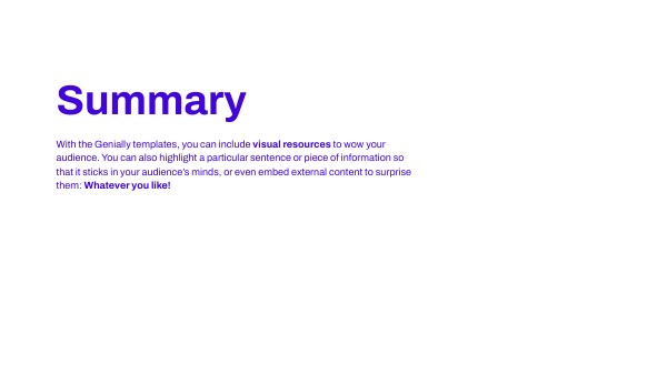 MINIMAL PRESENTATION | Genially