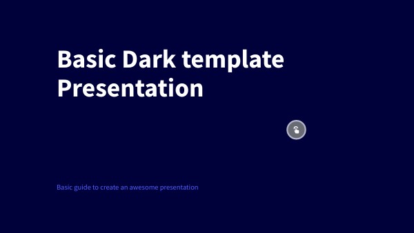 BASIC DARK PRESENTATION | Genially