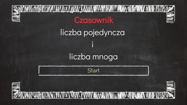Czasownik liczba pojedyncza i mnoga