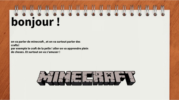 crafter dans Minecraft | Genially
