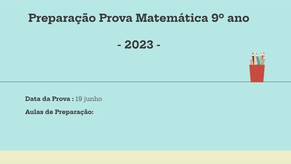 Preparação Prova Matemática | Genially