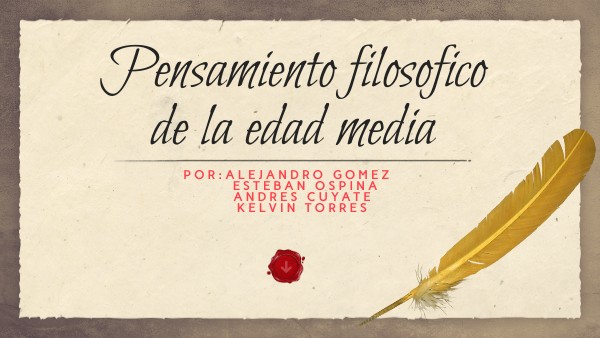 Pensamiento filosofico de la edad media | Genially