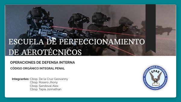 OPERACIONES DE DEF. INT. COIP | Genially