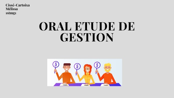 ETUDE DE GESTION | Genially