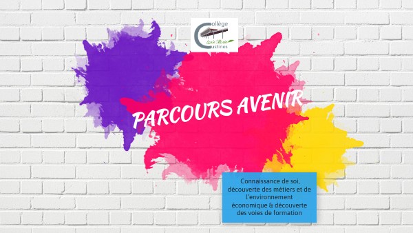 Page De Garde Des Parcours Au Service De Vos Projets PARCOURS AVENIR 3ème