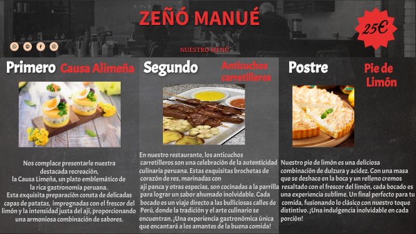 MENÚ DEL DÍA 'EL MAR'
