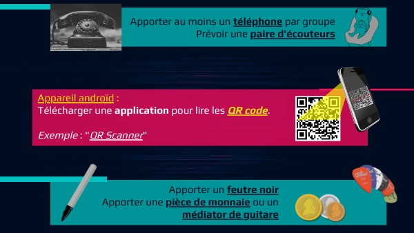 Matériel à apporter