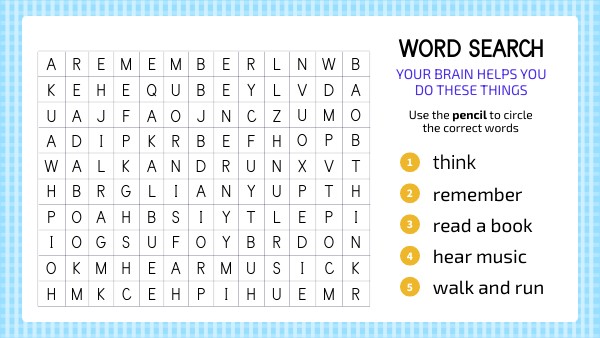 FUNCTIONS: LEFT BRAIN ACTIVITY WORD SEARCH | Genially