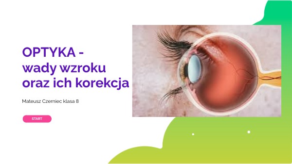 OPTYKA - Wady wzroku oraz ich korekcja | Genially