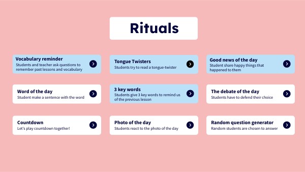 Choose your rituals!