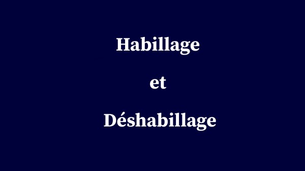 Habillage et déshabillage de l'enfant | Genially