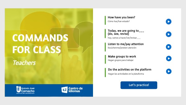 Commandsforclass teachers