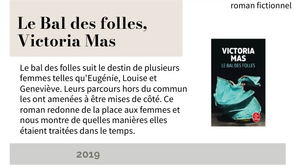Le Bal Des Folles Résumé Complet le bal des folles | Genially