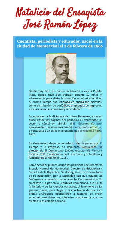 Natalicio del Ensayista José Ramón López | Genially