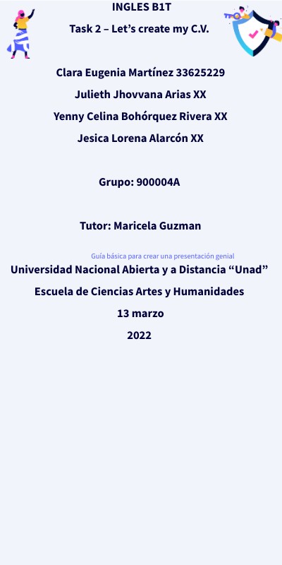 Task 2 – Let’s create my C.V.IÓN BÁSICA