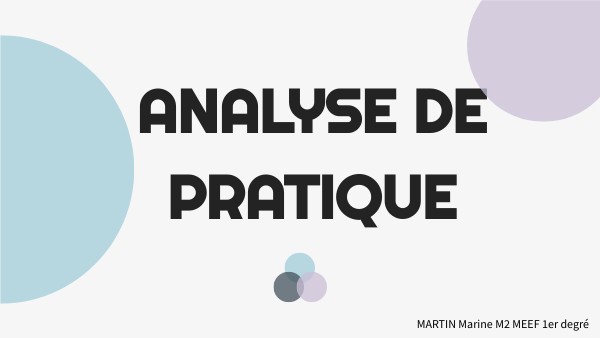 Analyse de pratique