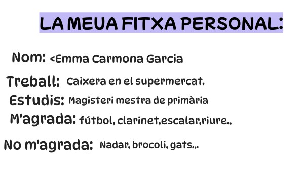 la meua fitxa personal
