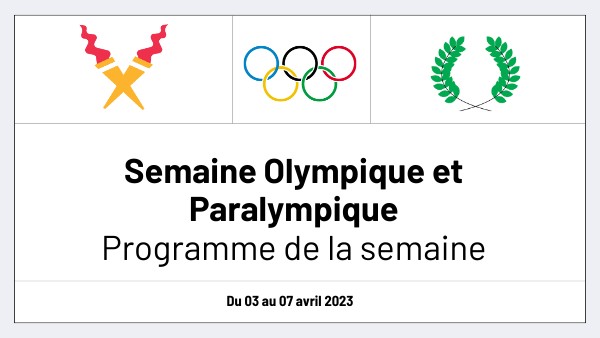 Programme semaine olympique