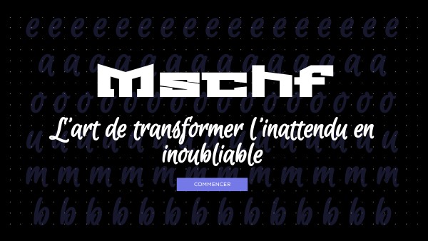 PRÉSENTATION LETTERING