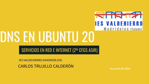 INSTALAR DNS UBUNTU | Genially