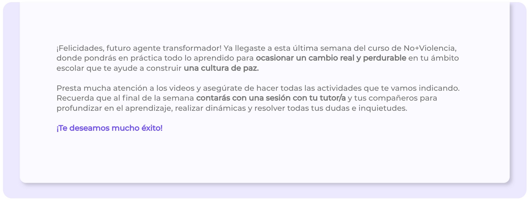 Bienvenida 3 semana | Genially