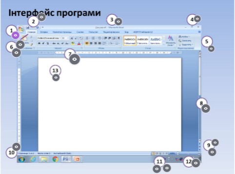 Вікно текстового редактора microsoft word | Genially