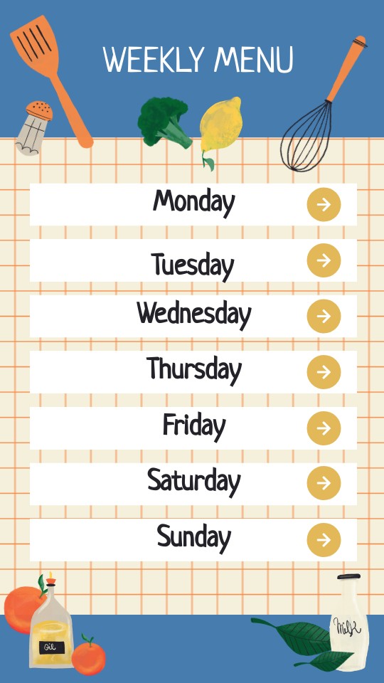 WEEKLY MENU MOBILE