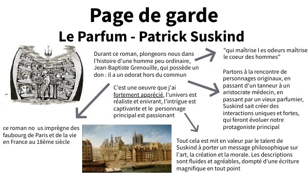 page de garde Le Parfum Suskind ARRIZABALAGA Mati