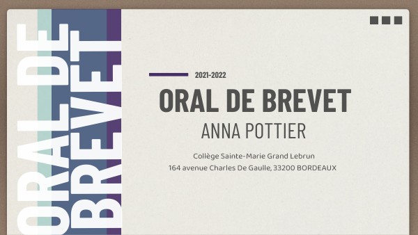 Oral de brevet | Genially