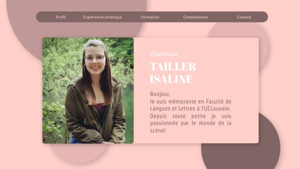 Isaline Tailler - CV Artistique | Genially