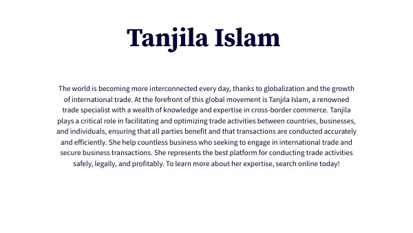Tanjila Islam