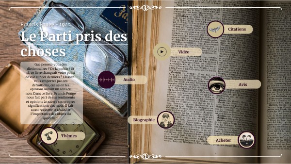 Le Parti Pris Des Choses Nombre De Pages Francais